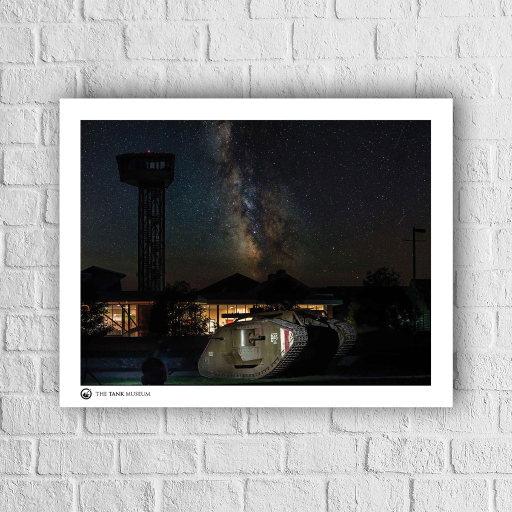 Art Print: Mark IV Replica Tank at Night Wall Art On Demand Star Editions 40X50cm No Frame