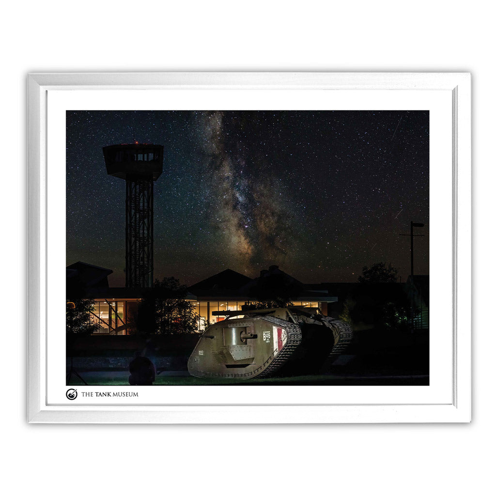 Art Print: Mark IV Replica Tank at Night Wall Art On Demand Star Editions 11x14" With White Frame