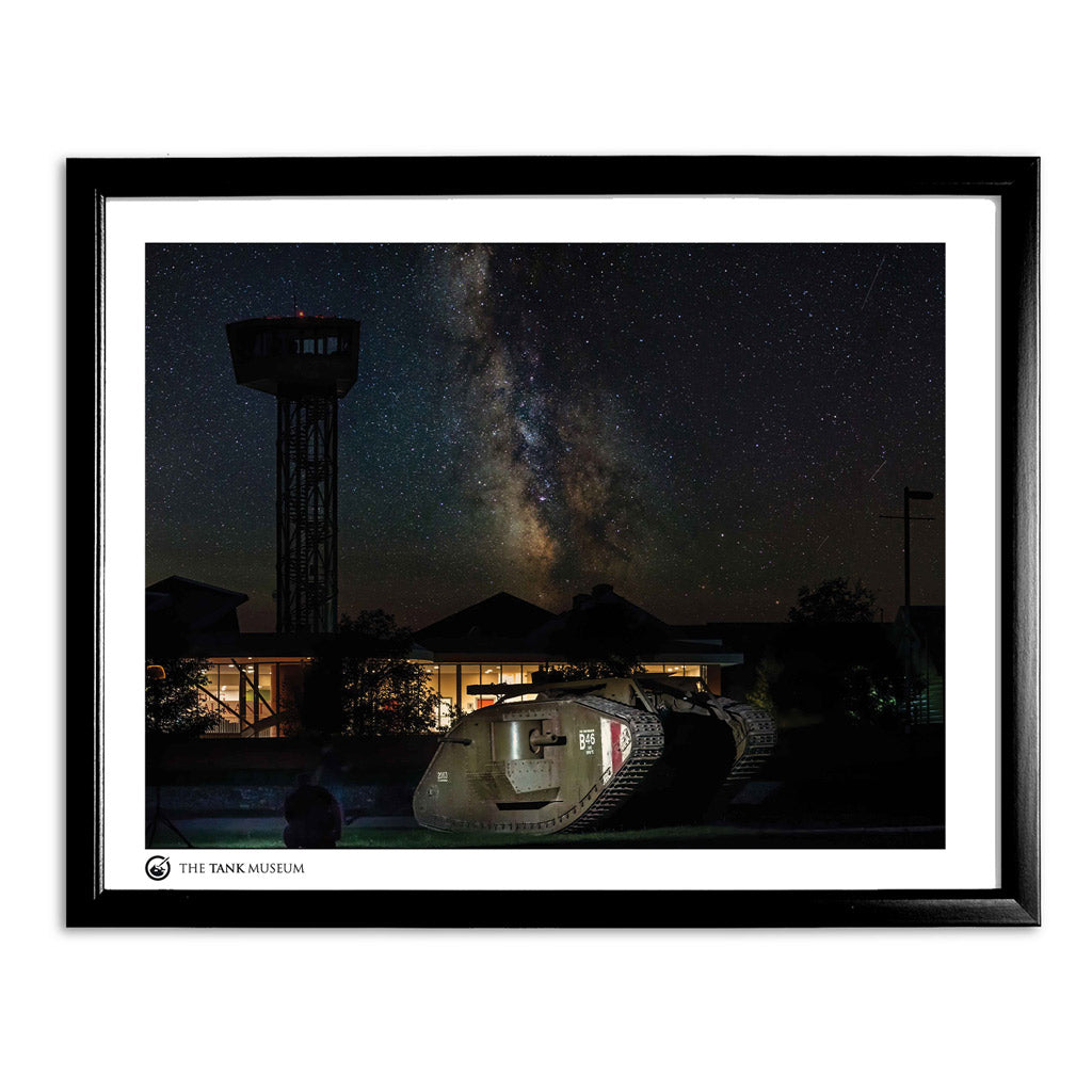 Art Print: Mark IV Replica Tank at Night Wall Art On Demand Star Editions 11x14" With Black Frame