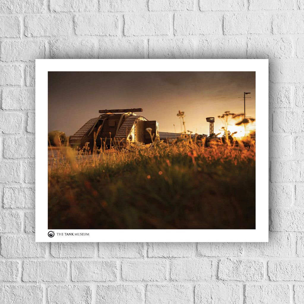 Art Print: Mark IV Replica Tank at Sunset Wall Art On Demand Star Editions 40X50cm No Frame