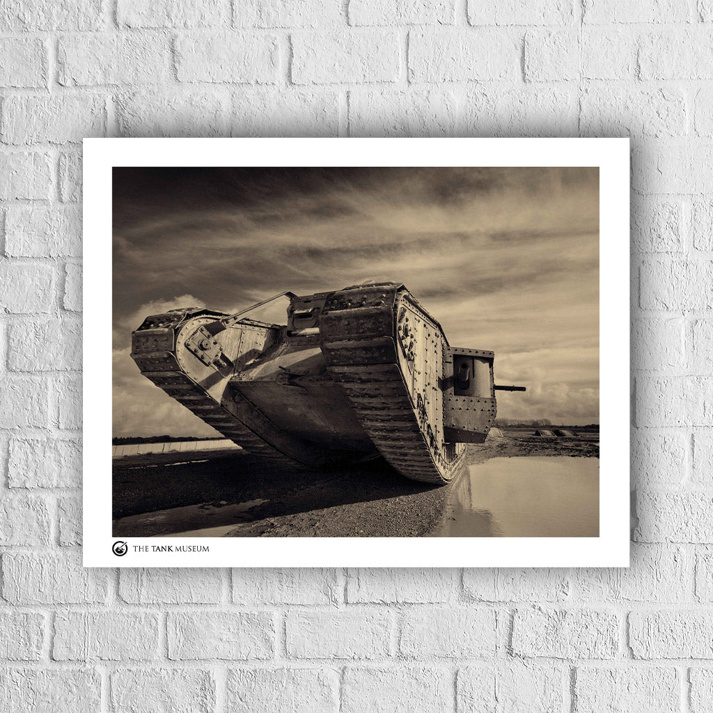 Art Print: Mark IV Replica Tank - Sepia Wall Art On Demand Star Editions 40X50cm No Frame