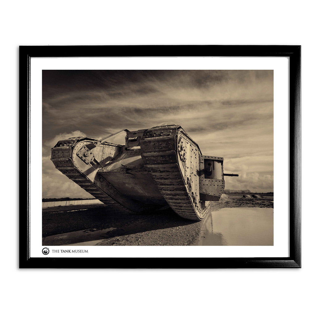 Art Print: Mark IV Replica Tank - Sepia Wall Art On Demand Star Editions 11x14" With Black Frame