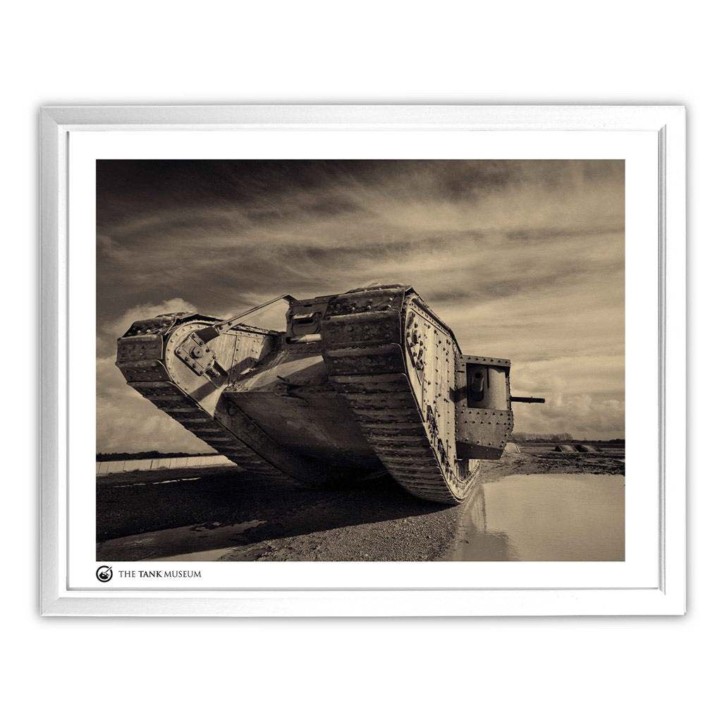 Art Print: Mark IV Replica Tank - Sepia Wall Art On Demand Star Editions 11x14" With White Frame