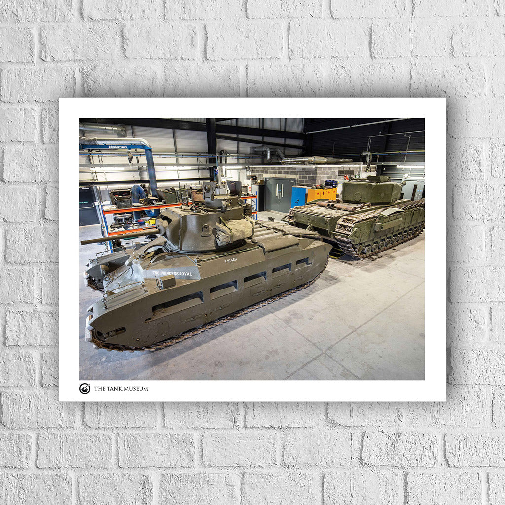 Art Print: Matilda II with Churchill Mk IV Tank Wall Art On Demand Star Editions