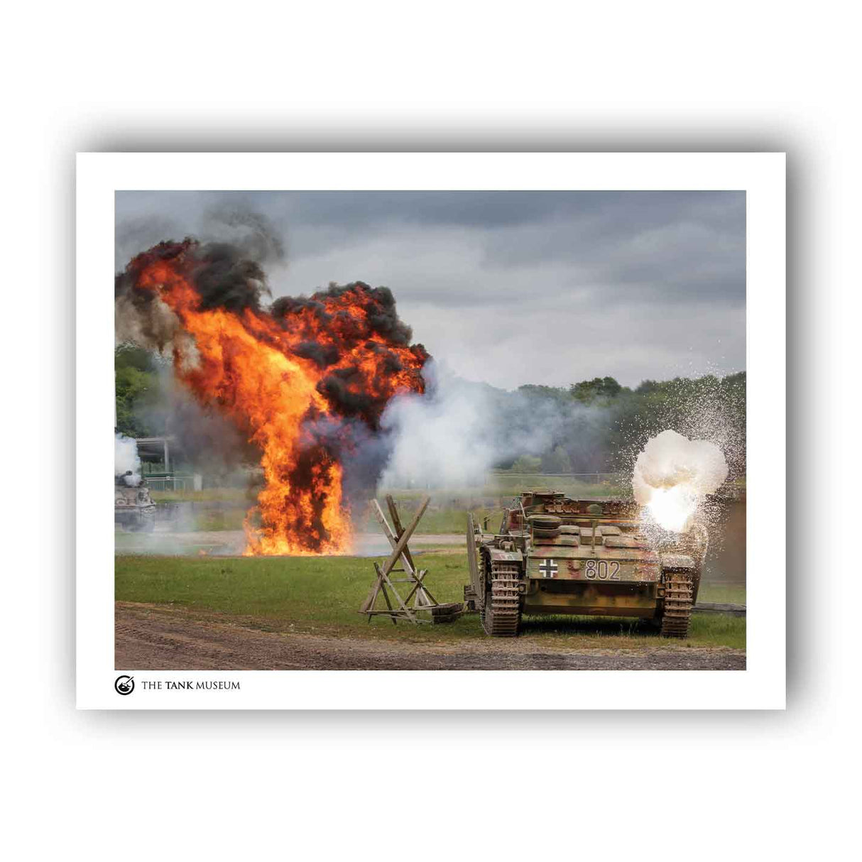 Art Print: Sherman Fury vs StuG III Tanks Wall Art On Demand Star Editions 11x14" No Frame