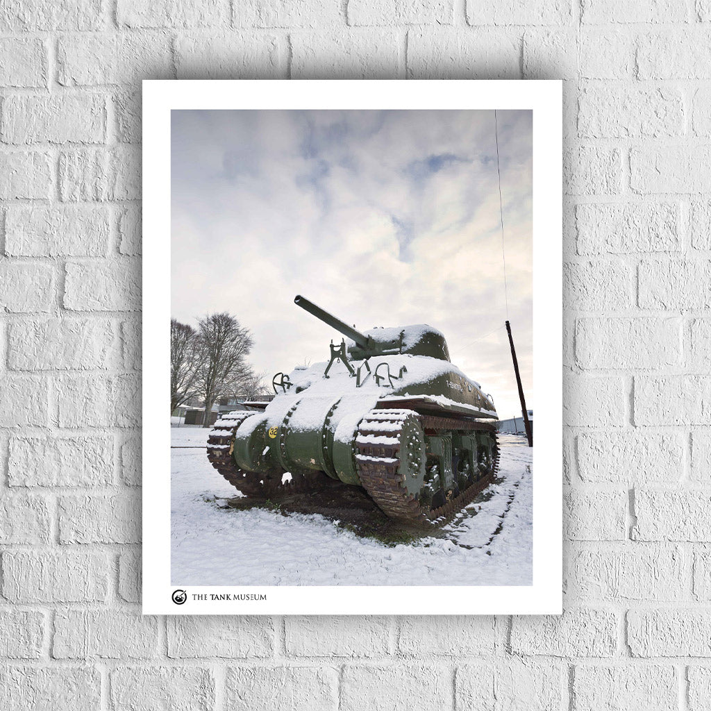 Art Print: Sherman Grizzly Tank in Snow Wall Art On Demand Star Editions 11x14" No Frame