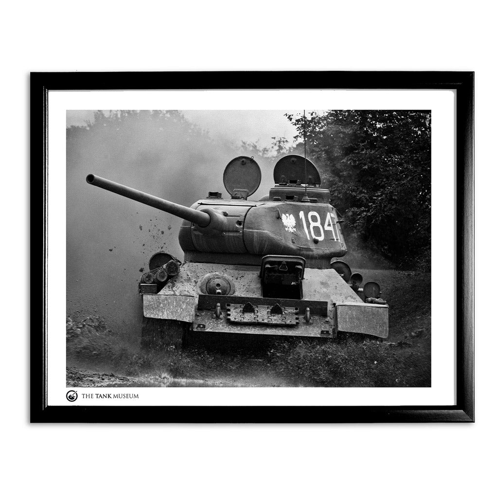 Art Print: T-34-85 Polish Markings Wall Art On Demand Star Editions 11x14" With Black Frame