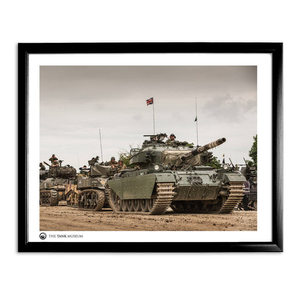 Art Print: TANKFEST 2016 Armour Line Up Wall Art On Demand Star Editions 11x14" With Black Frame
