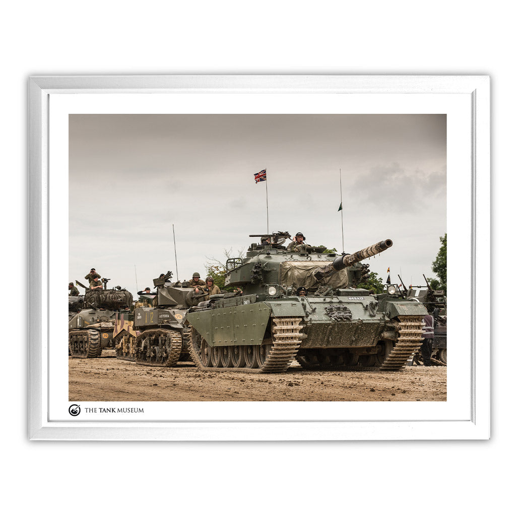 Art Print: TANKFEST 2016 Armour Line Up Wall Art On Demand Star Editions 11x14" With White Frame