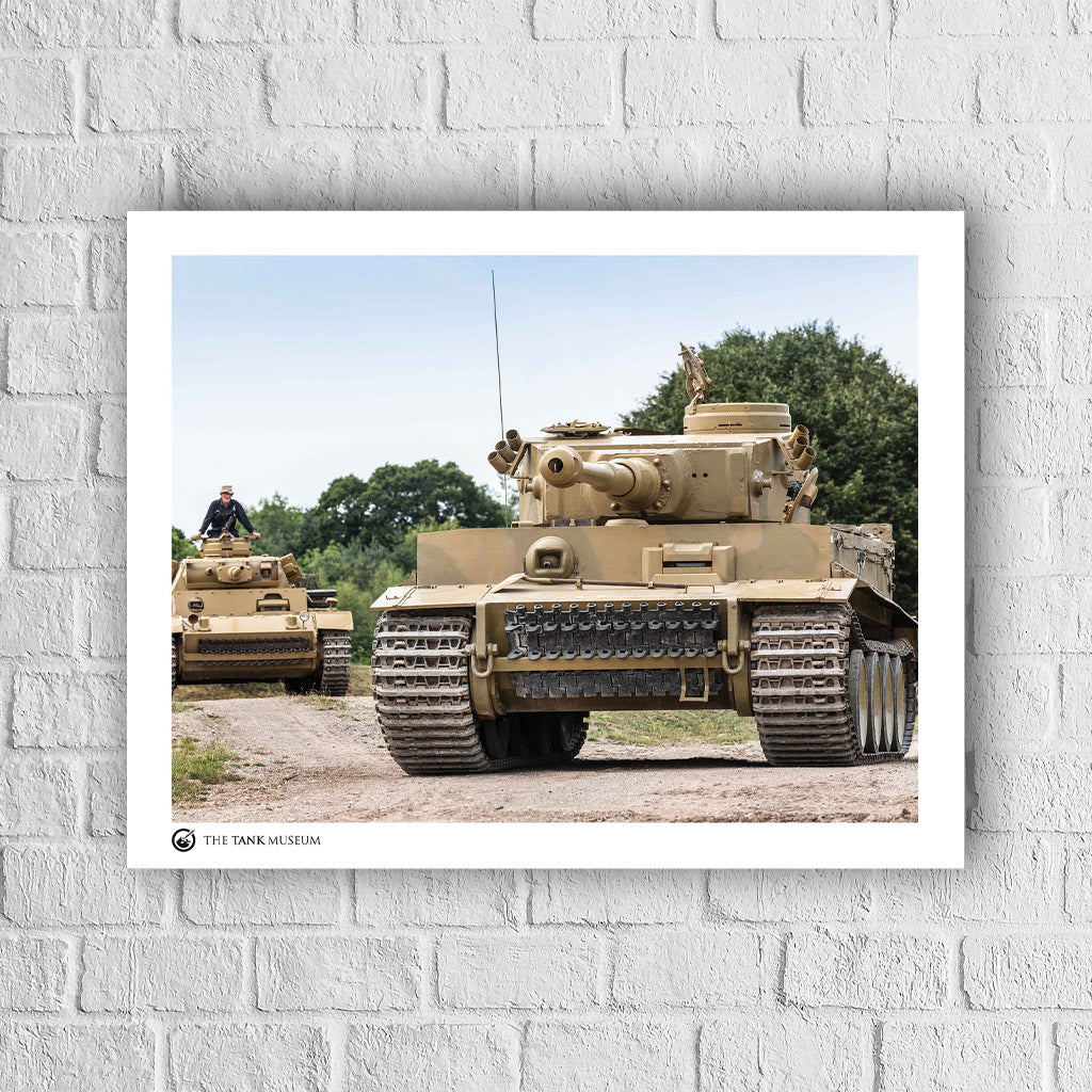 Art Print: Tiger 131 & PzKpfw III Ausf.L Tanks Wall Art On Demand Star Editions 40X50cm No Frame