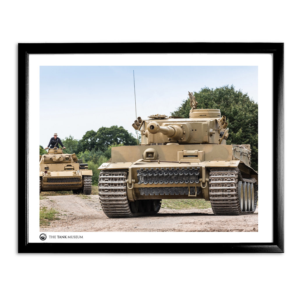 Art Print: Tiger 131 & PzKpfw III Ausf.L Tanks Wall Art On Demand Star Editions 11x14" With Black Frame