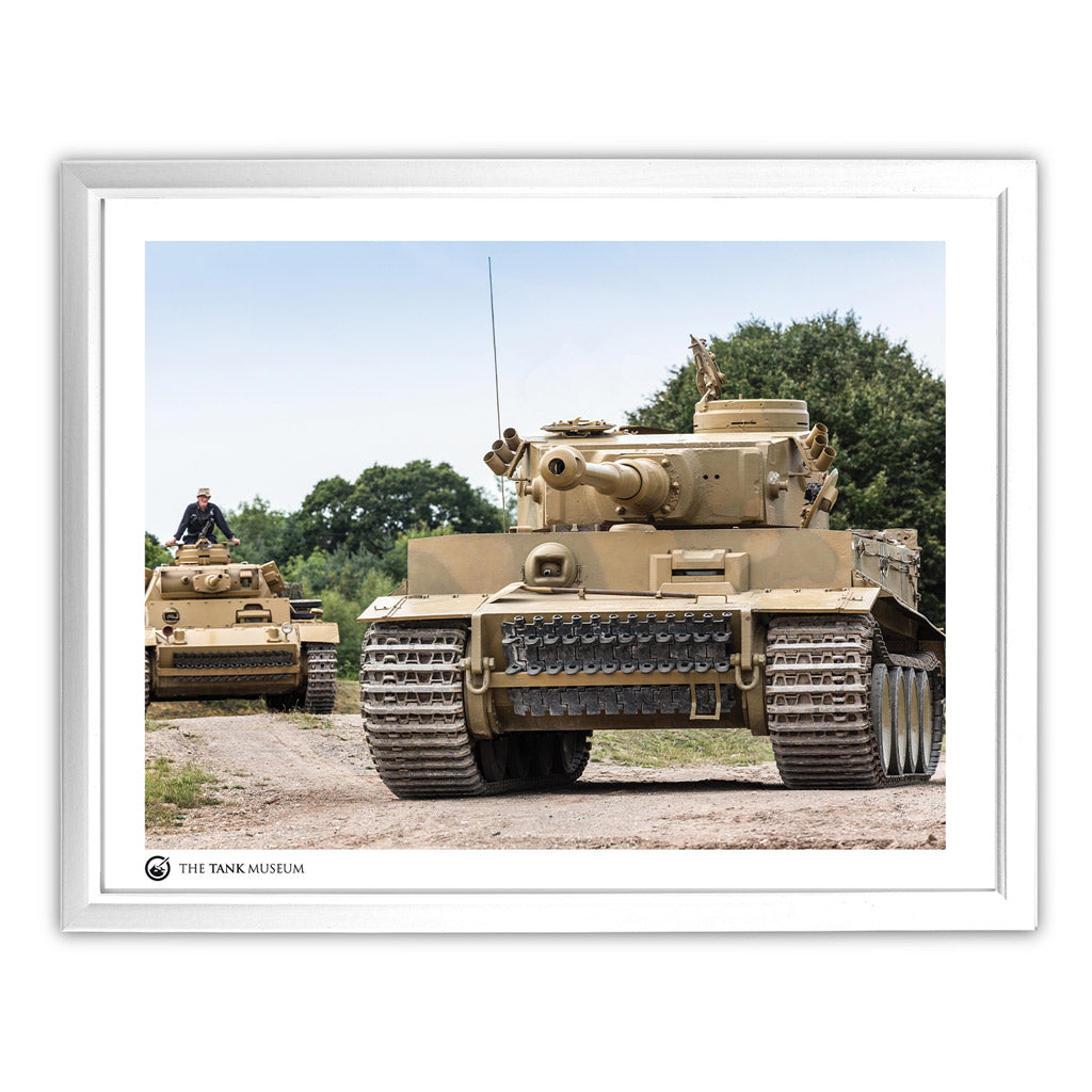 Art Print: Tiger 131 & PzKpfw III Ausf.L Tanks Wall Art On Demand Star Editions 11x14" With White Frame