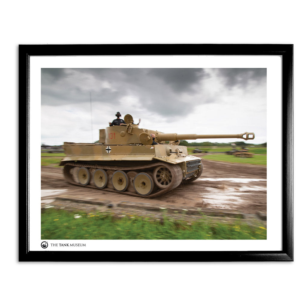 Art Print: Tiger 131 Tank Moving Wall Art On Demand Star Editions 11x14" With Black Frame