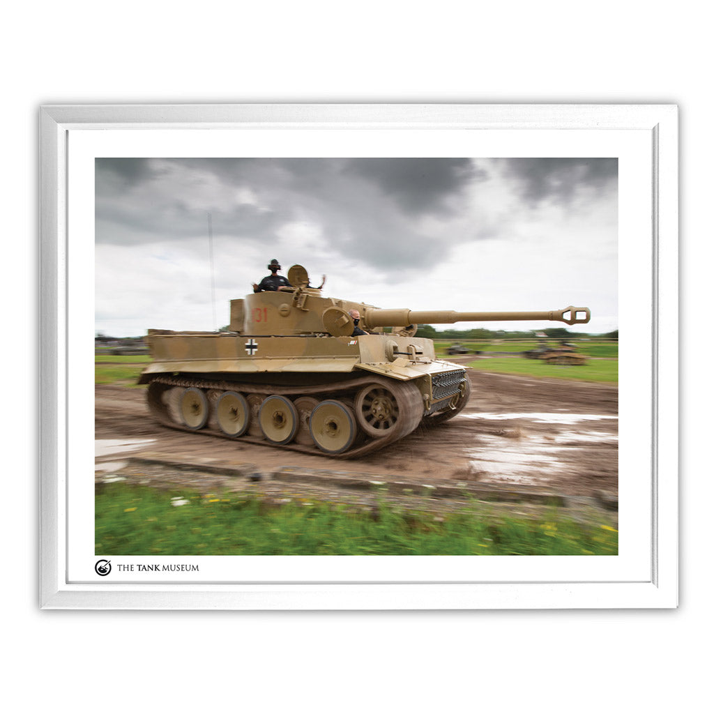 Art Print: Tiger 131 Tank Moving Wall Art On Demand Star Editions 11x14" With White Frame