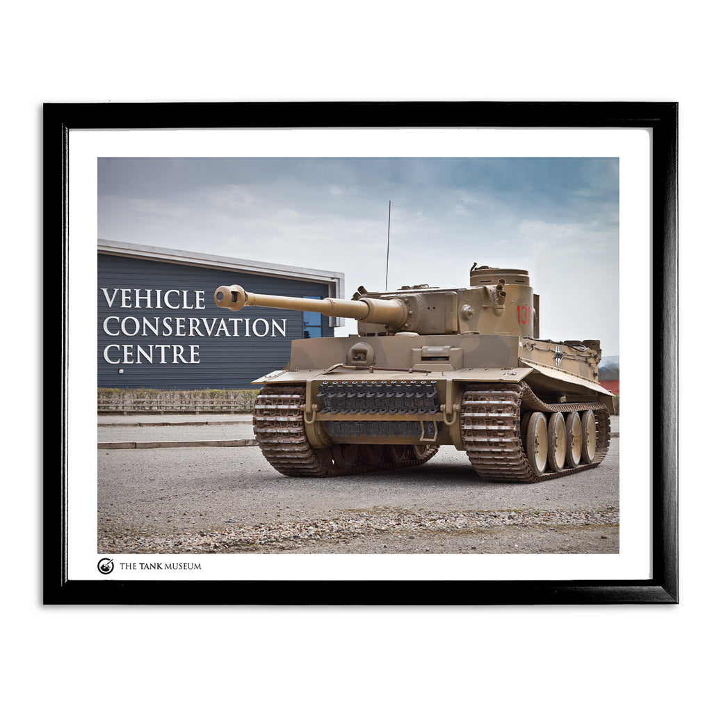 Art Print: Tiger 131 Tank Outside the VCC Wall Art On Demand Star Editions 11x14" With Black Frame