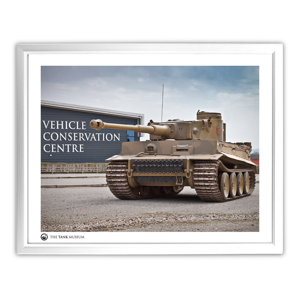 Art Print: Tiger 131 Tank Outside the VCC Wall Art On Demand Star Editions 11x14" With White Frame