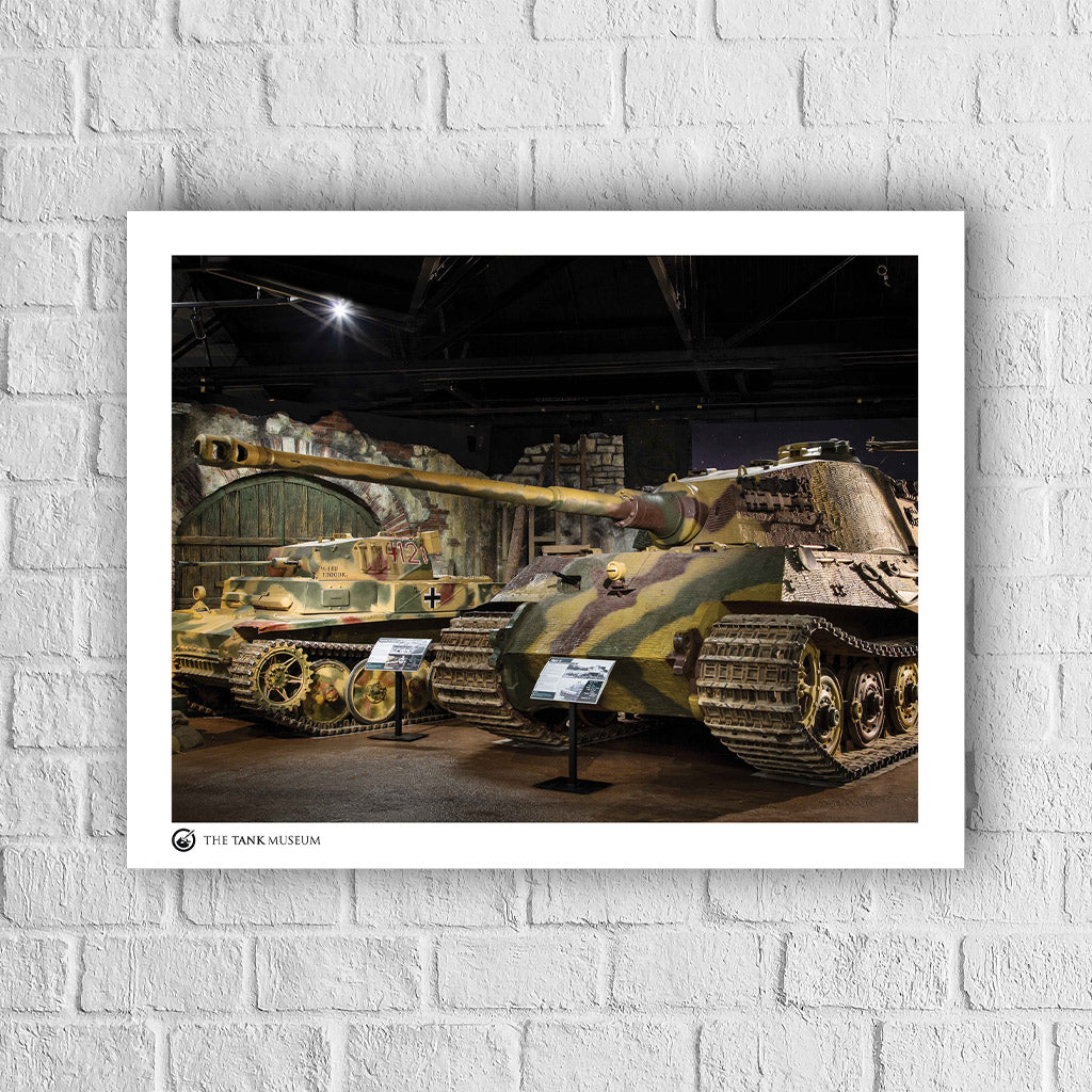 Art Print: Tiger II & Luchs Tanks Wall Art On Demand Star Editions 40X50cm No Frame
