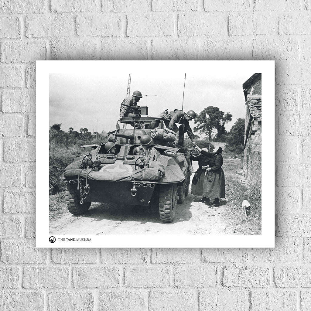 Art Print: Second World War American M8 Greyhound Wall Art On Demand Star Editions 40X50cm No Frame