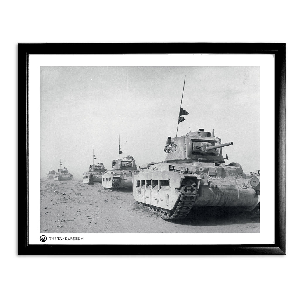 Art Print: A12 Matilda II Infantry Tank Wall Art On Demand Star Editions 11x14" With Black Frame