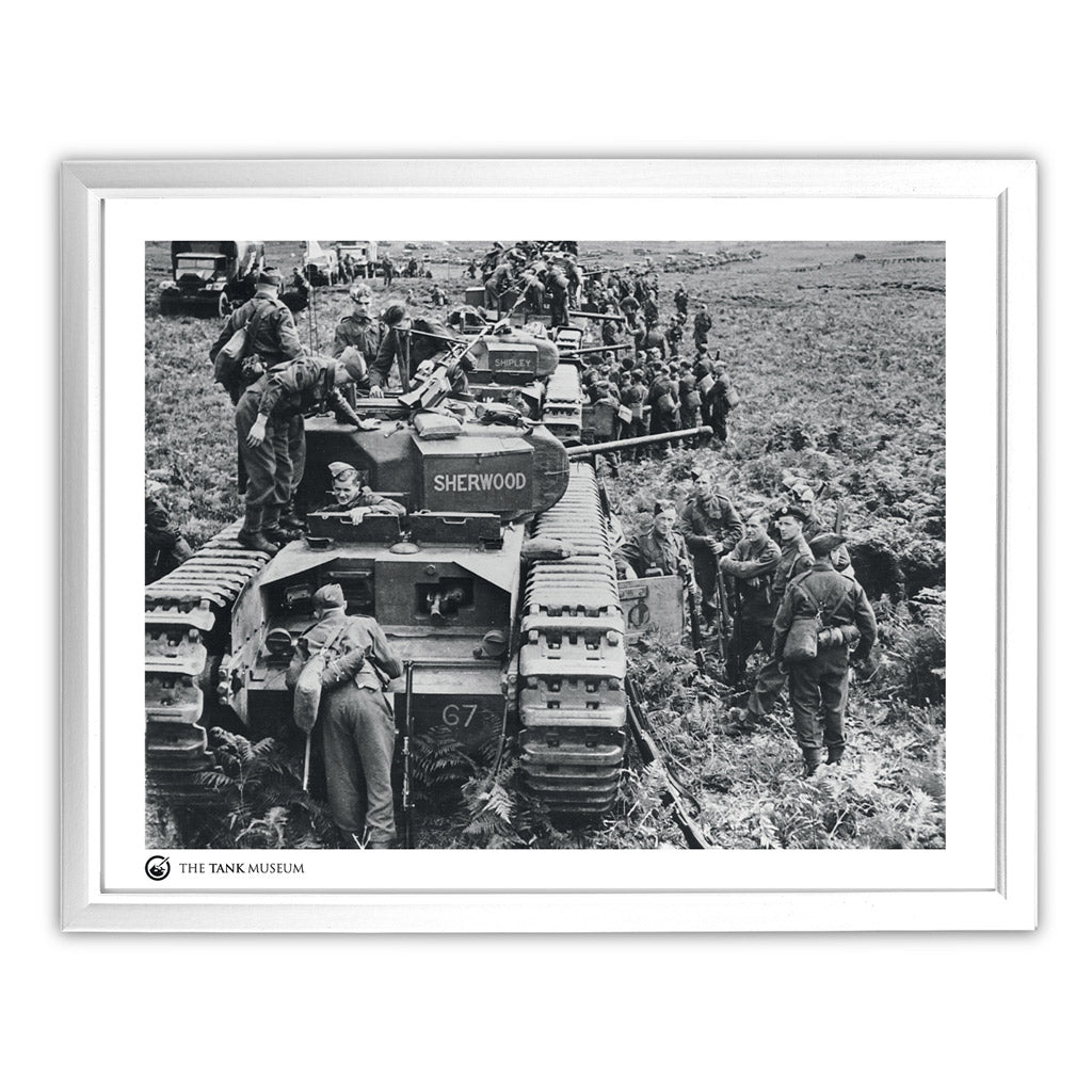 Art Print: Churchill Mk II 43RTR Tank Wall Art On Demand Star Editions 11x14" With White Frame