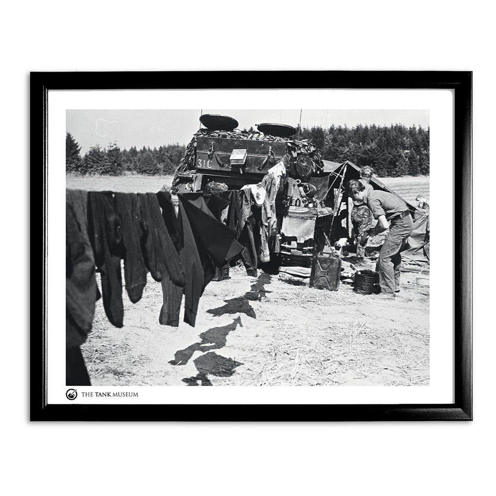 Art Print: CVRT Tank with Washing Line Wall Art On Demand Star Editions 11x14" With Black Frame