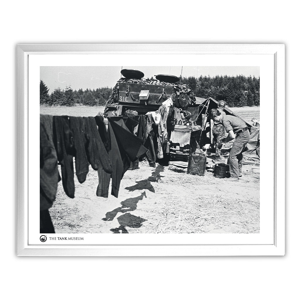 Art Print: CVRT Tank with Washing Line Wall Art On Demand Star Editions 11x14" With White Frame