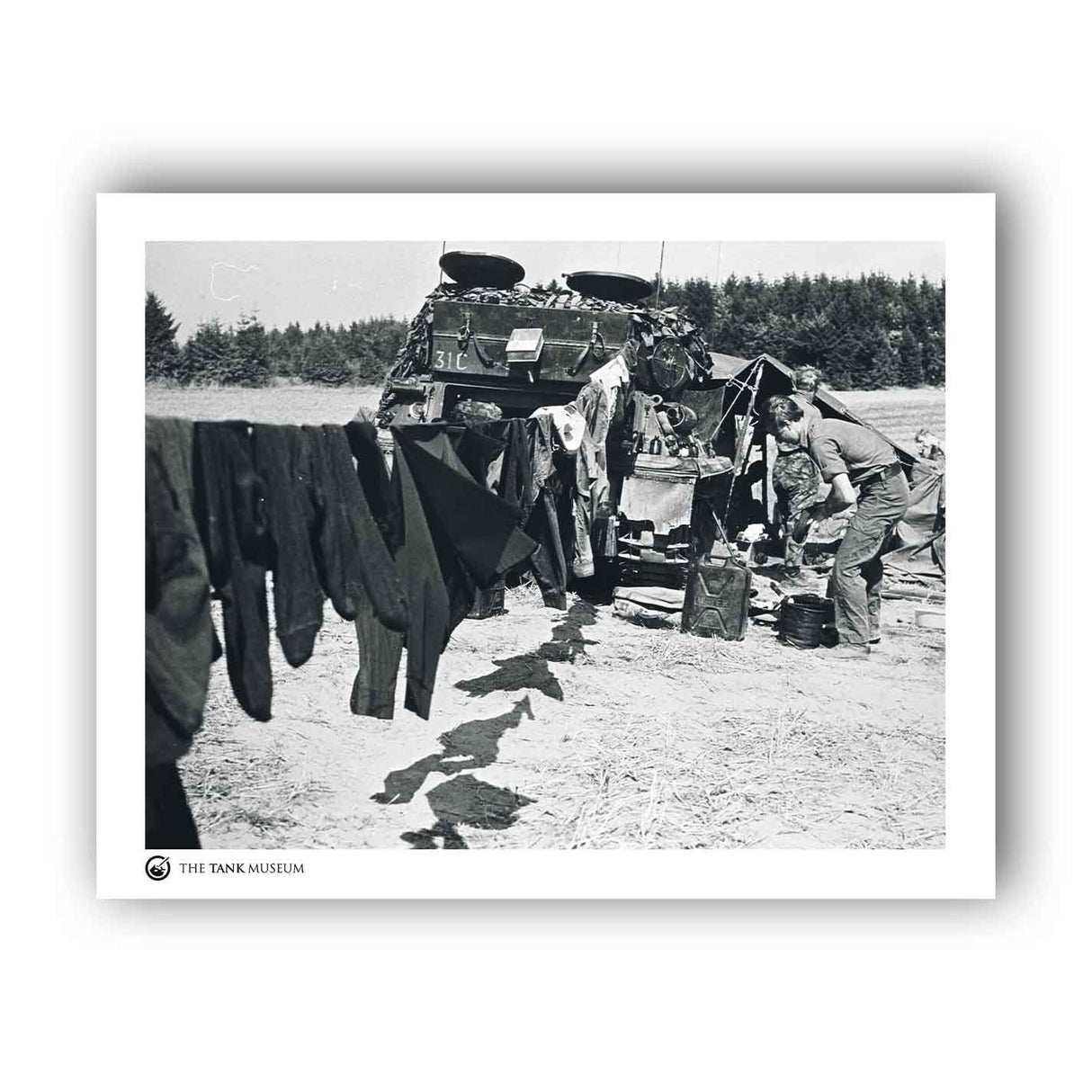 Art Print: CVRT Tank with Washing Line Wall Art On Demand Star Editions 11x14" No Frame