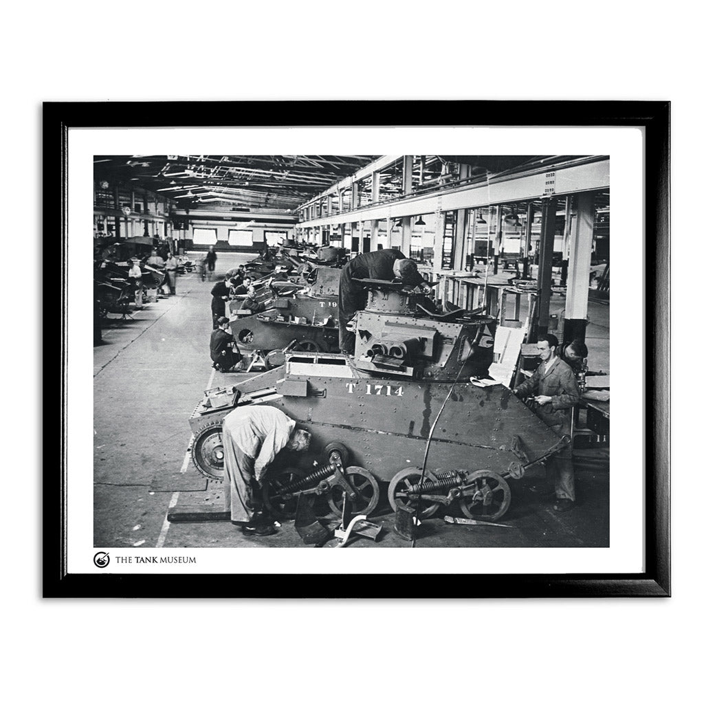 Art Print: Light Tank Mk VIB MG Abingdon Wall Art On Demand Star Editions 11x14" With Black Frame