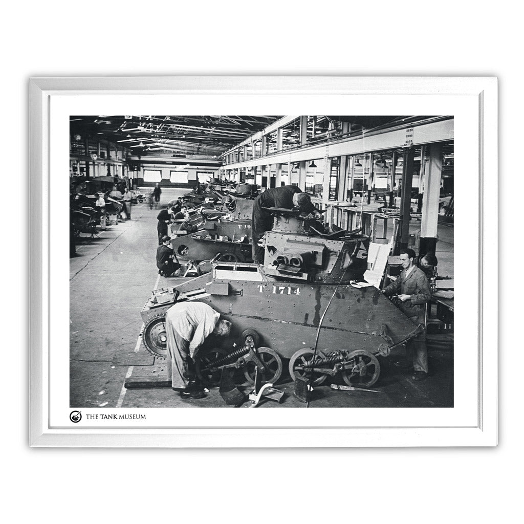 Art Print: Light Tank Mk VIB MG Abingdon Wall Art On Demand Star Editions 11x14" With White Frame