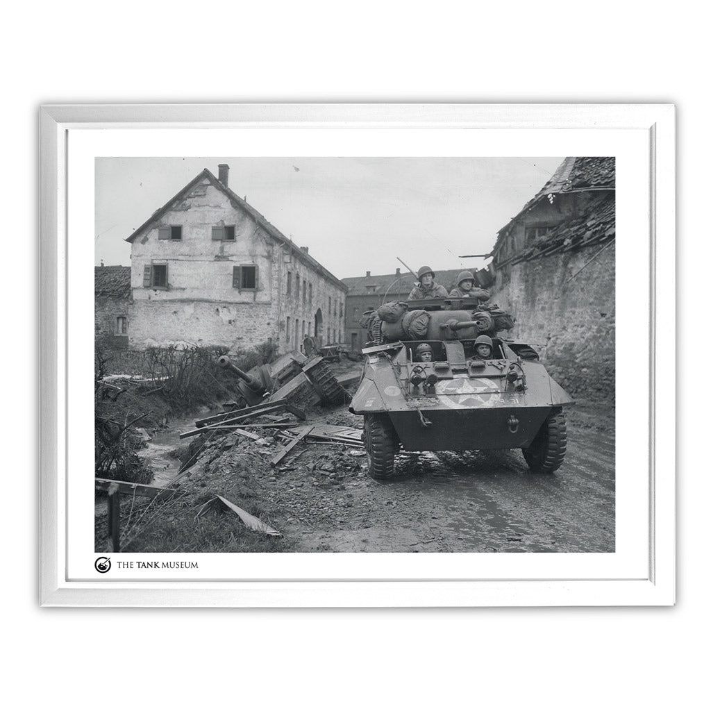 Art Print: M8 Greyhound Tank Wall Art On Demand Star Editions 11x14" With White Frame