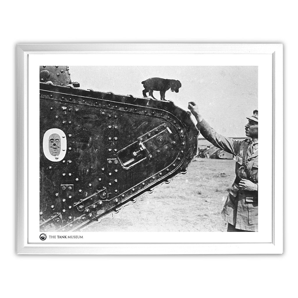 Art Print: Mark IV F10 & Capt Atherton and Dog Wall Art On Demand Star Editions 11x14" With White Frame