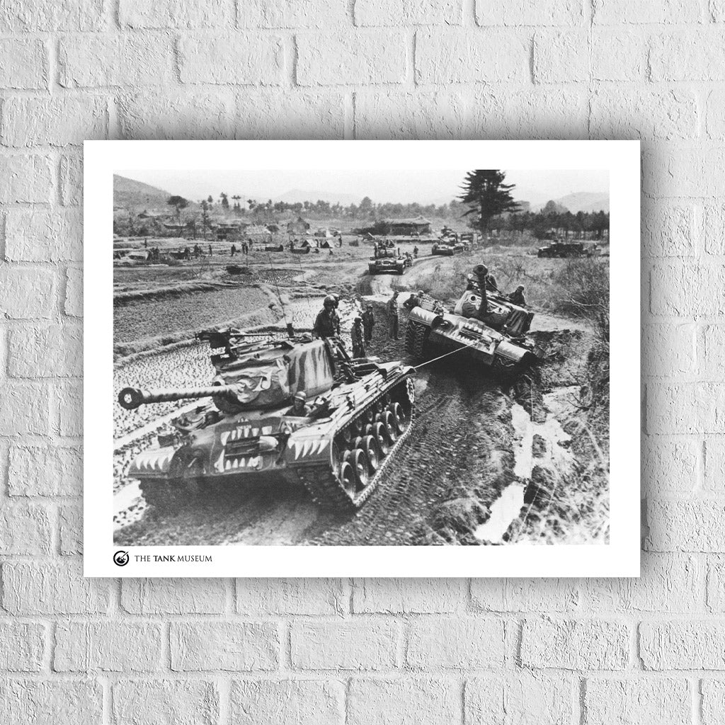 Art Print: US M46 Tank in Korea Wall Art On Demand Star Editions 40X50cm No Frame