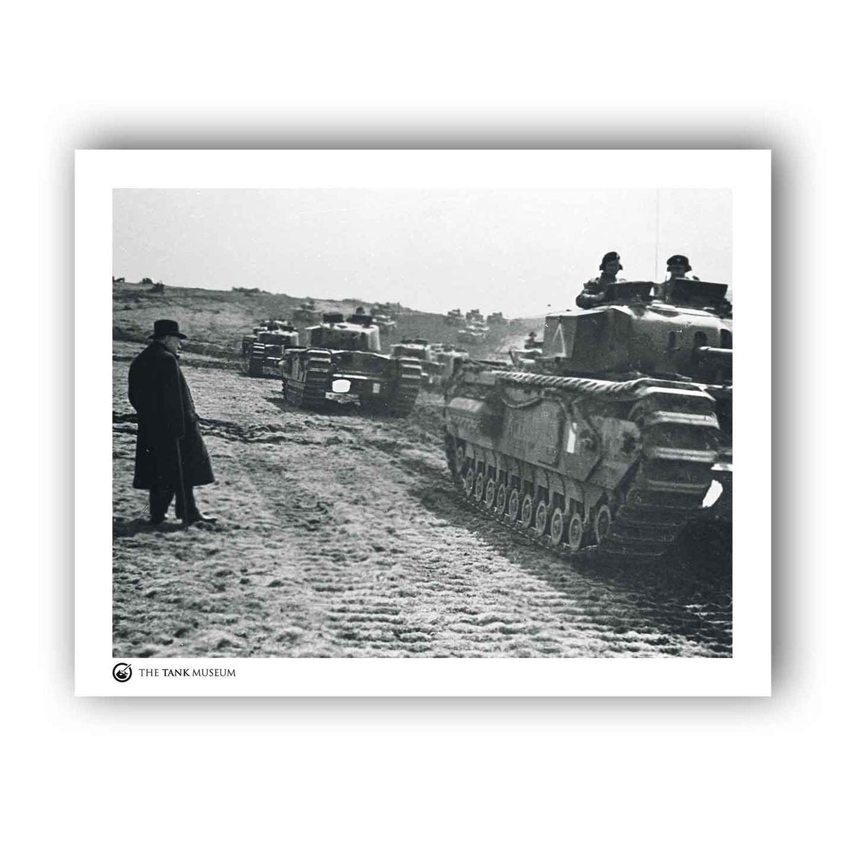 Art Print: Winston Churchill and Churchill Tanks Wall Art On Demand Star Editions 11x14" No Frame