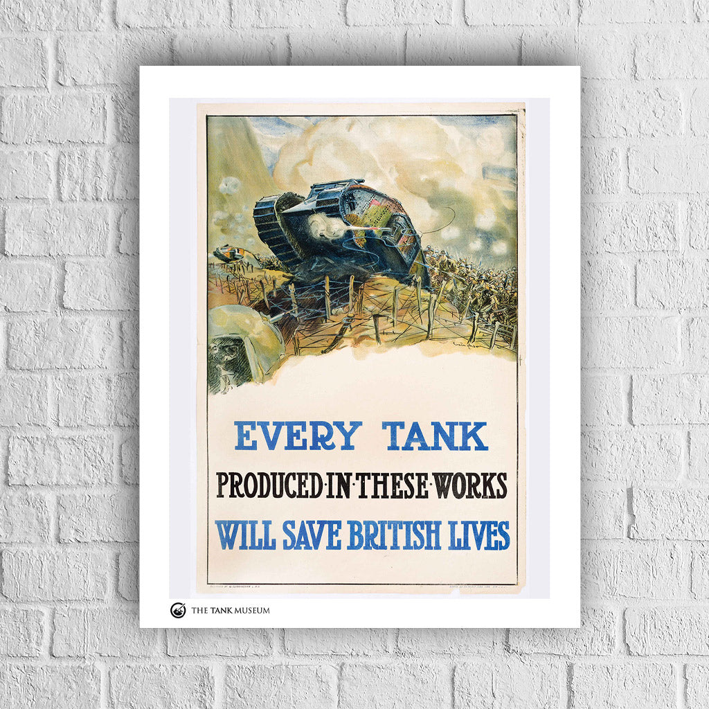 Art Print: Vintage Poster Every Tank Wall Art On Demand Star Editions 40X50cm No Frame