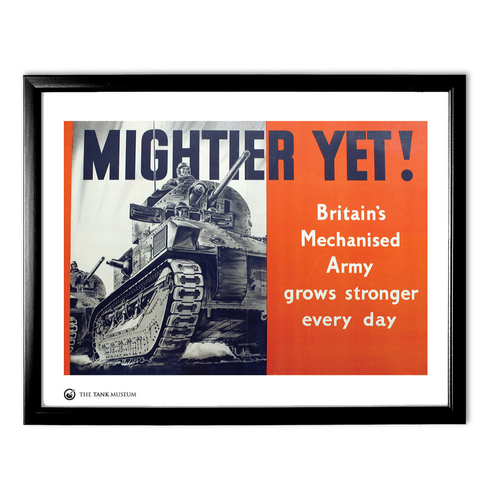 Art Print: Vintage Poster Mightier Yet! Wall Art On Demand Star Editions 11x14" With Black Frame