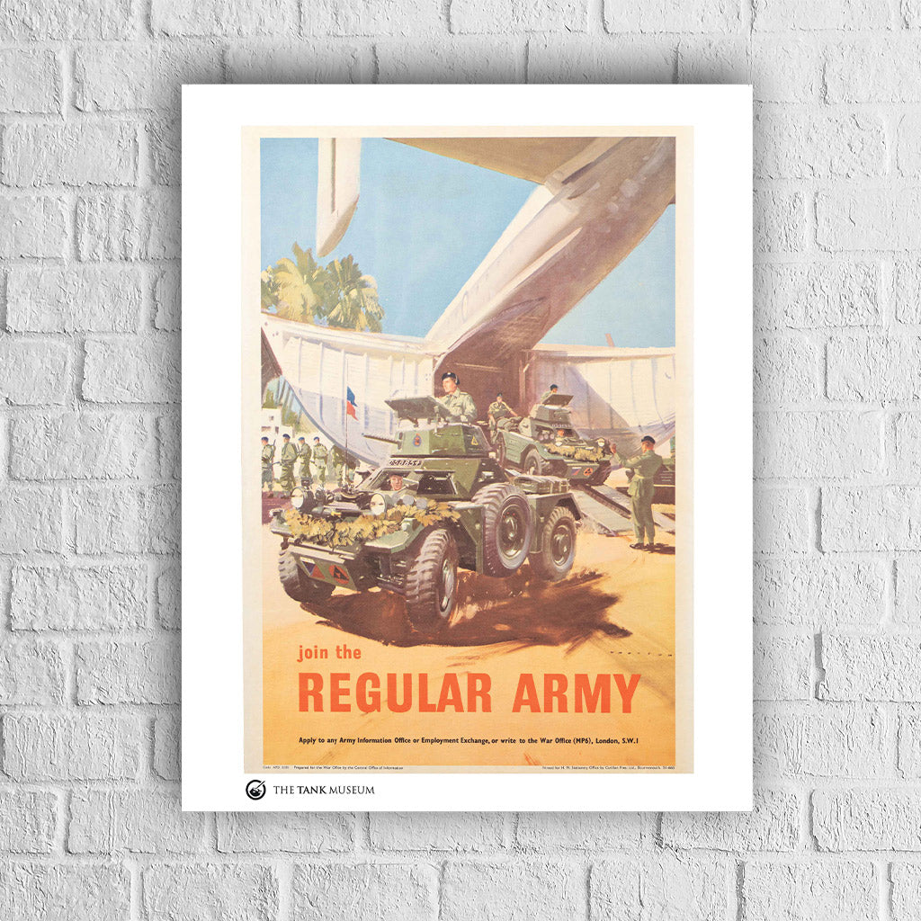 Art Print: Vintage Poster Join the Regular Army Wall Art On Demand Star Editions 11x14" No Frame
