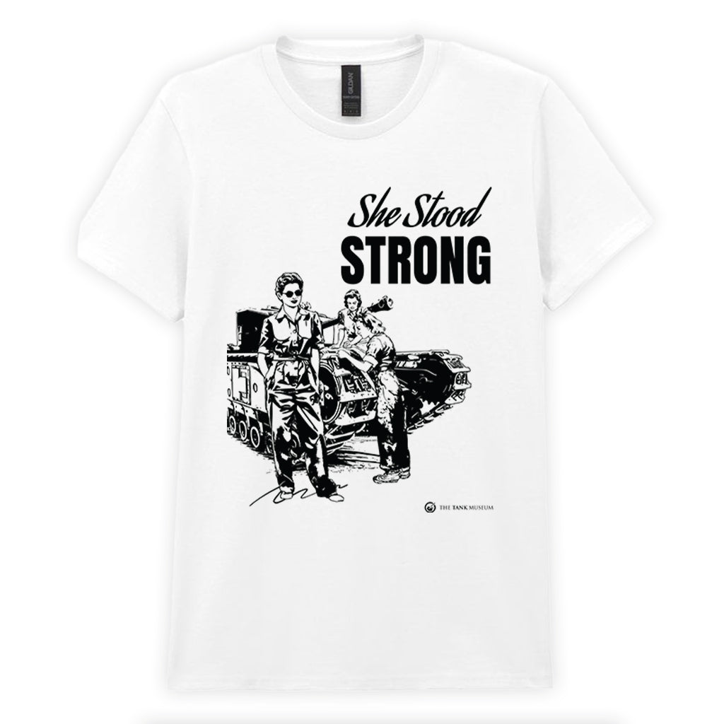 Women in Warfare 'She Stood Strong' Monochrome Ladies T-Shirt