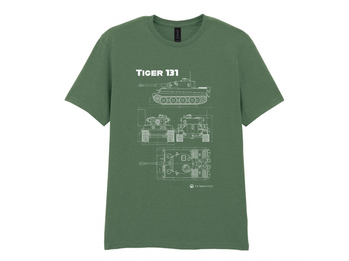 Tiger 131 Tank Blueprint T-Shirt - Online Exclusive