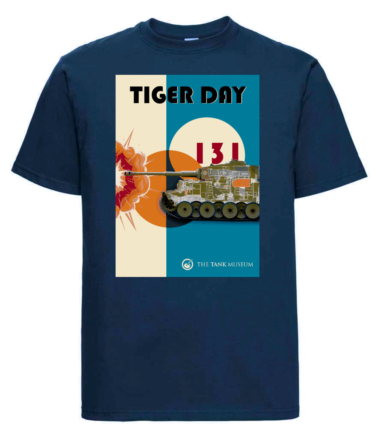 Tiger Day Tiger 131 Tank Navy T-Shirt T-Shirt Aspire