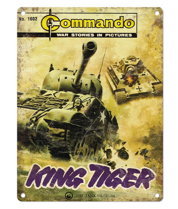 Commando Comics King Tiger Cover Metal Sign Wall Art The Original Metal Sign Co