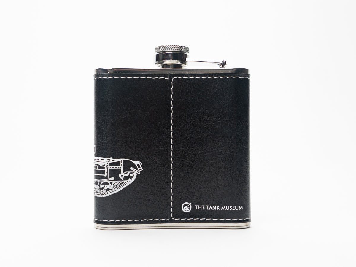Tank Museum Exclusive Leatherette Churchill Tank Hip Flask (WORM) (BARCODE) (Copy) Drinkware Dalaco
