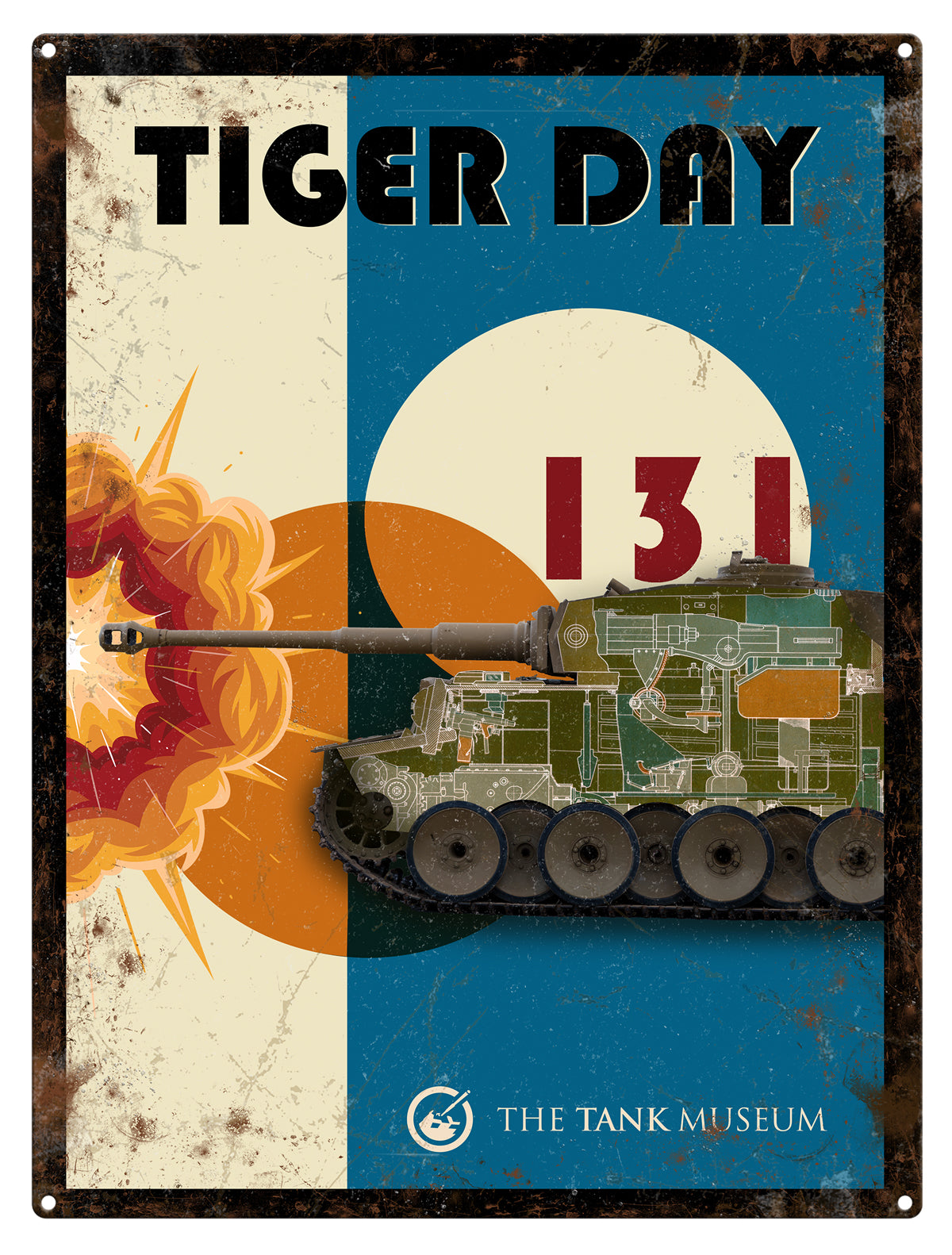 Tiger Day 2025 Tiger 131 Tank Metal Signs Wall Art The Original Metal Sign Co