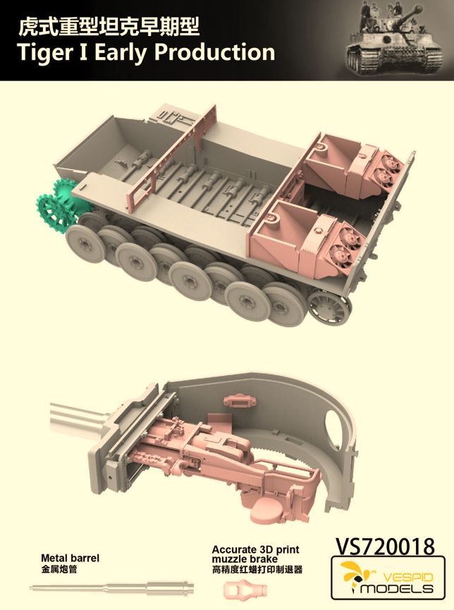 Vespid Models 1/72 Tiger 1 Tank Early Scale Model Vespid Models