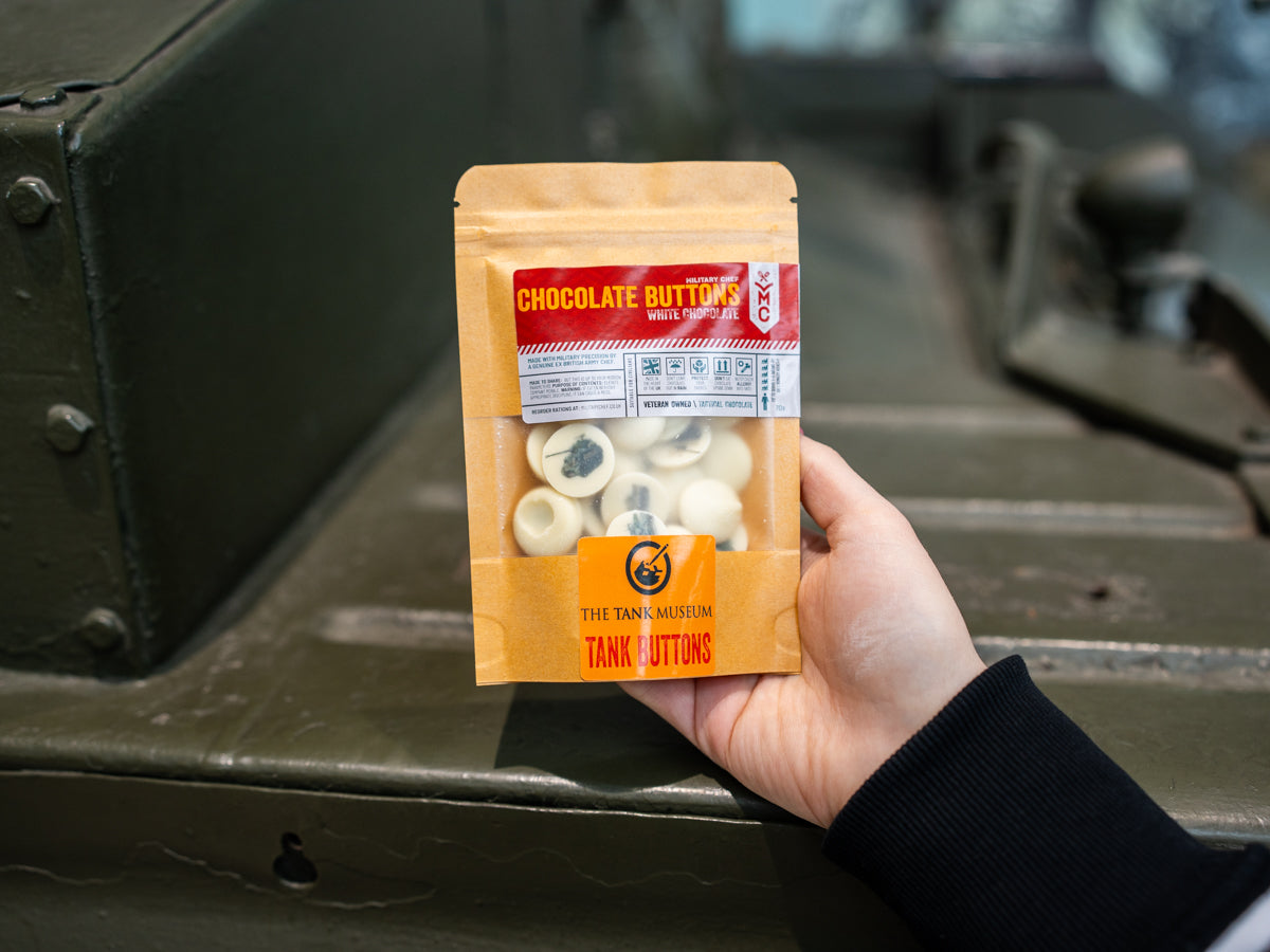 White Chocolate Tank Buttons by Military Chef Food Military Chef