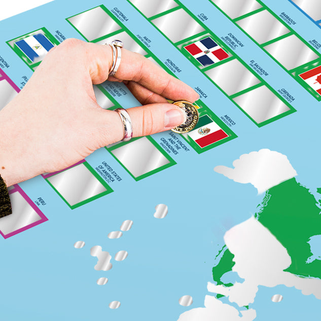 World Explorer Scratch Poster Wall Art Gift republic