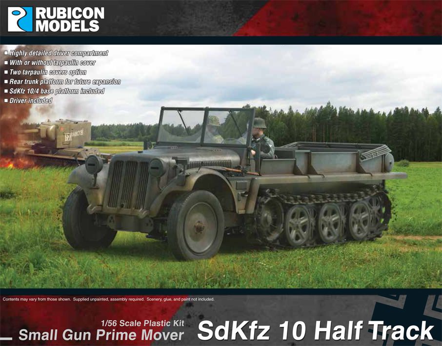 Rubicon Models 1/56 SdKfz 10 Half Track Scale Model Rubicon models.