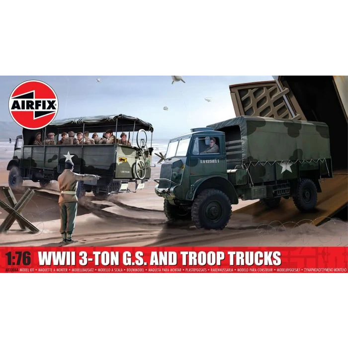 Airfix 1:76 Scale WWII 3-Ton G.S And Troop Trucks