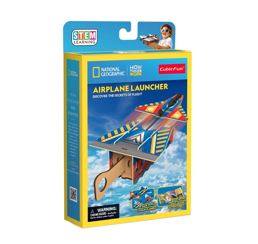 How Things Work STEM - Airplane Launcher Toy University Games