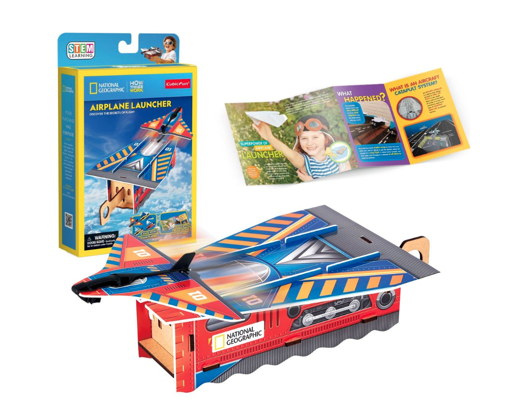 How Things Work STEM - Airplane Launcher Toy University Games