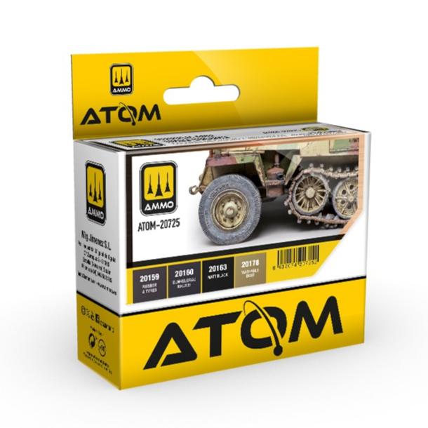 AMMO Atom: Rubber and Tires Colours Set Model Paint Ammo by mig.
